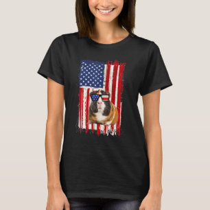 Guinee Pig - Amerikaanse vlag op 4 juli T-shirt