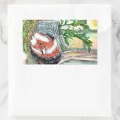 Guinee Pig bij het raam Rechthoekige Sticker (Tas)