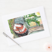 Guinee Pig bij het raam Rechthoekige Sticker (Envelop)