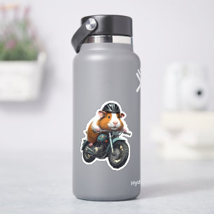Guinee Pig Biker op motorfiets, Road Trip Sticker