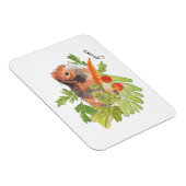 Guinee Pig Carrot Salad Waterverf Magnet Magneet (Rechterzijde)