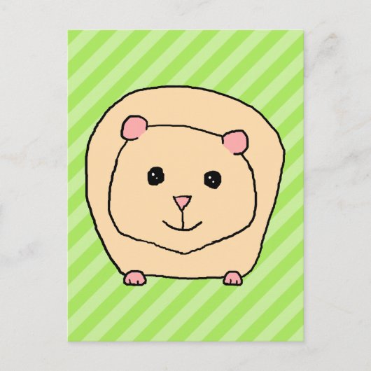 Guinee Pig, Cartoon Animal. Briefkaart (Voorkant)