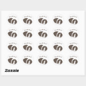 Guinee Pig Cavy Bedankt Ronde Sticker (Vel)