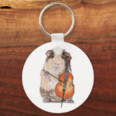 GUINEE PIG CELLO PLAYER SLEUTELHANGER (Voorkant)