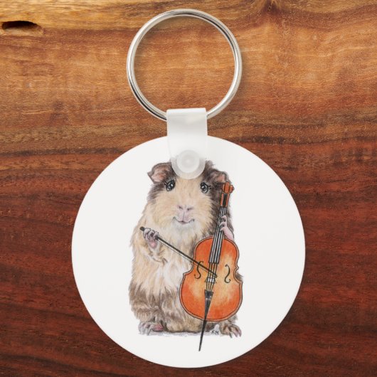 GUINEE PIG CELLO PLAYER SLEUTELHANGER (Voorkant)