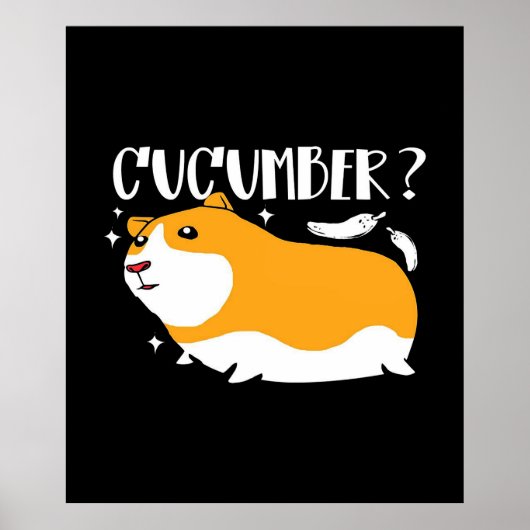 Guinee Pig Cucumber | Cute Guinea Pig | Kool Pet Poster (Voorkant)