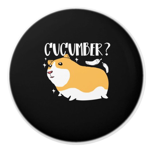 Guinee Pig Cucumber Keramische Knop (Voorkant)