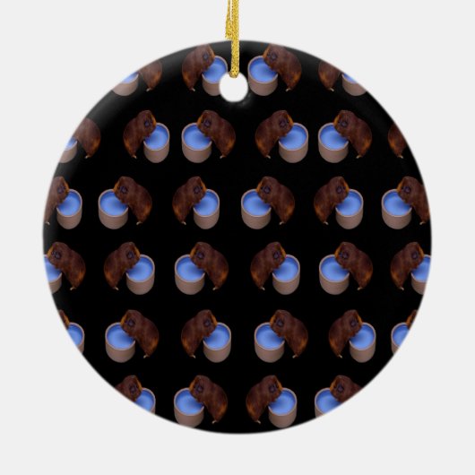 Guinee Pig, Drink patroon, Keramisch Ornament (Achterkant)