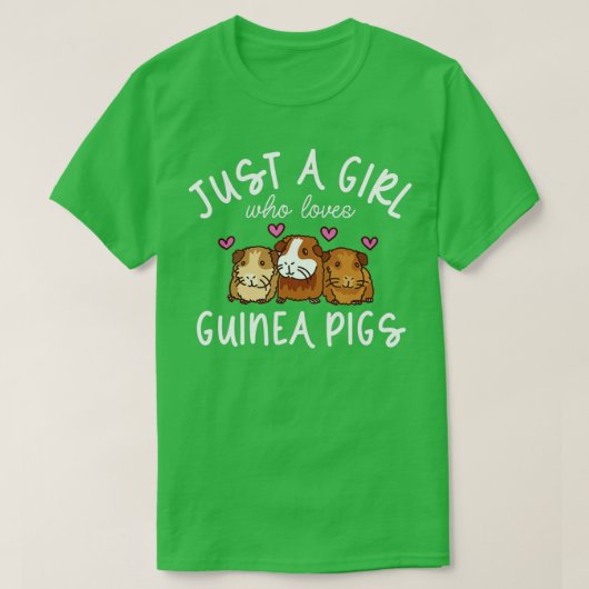 Guinee Pig , een meisje dat van Guinee houdt T-shirt (Design voorkant)