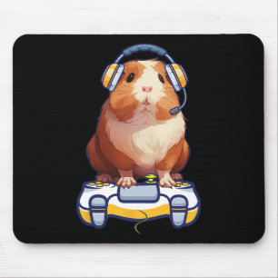 Guinee Pig En Video Gamer Lover Fluffy Cavy Gamer Muismat