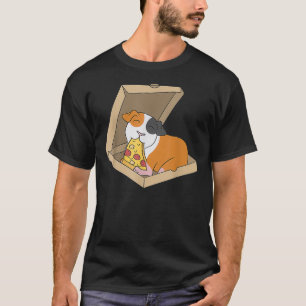Guinee Pig Eten Pizza Grappig Huisdier T-shirt