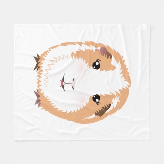 Guinee Pig Fleece Deken (Voorkant (Horizontaal))