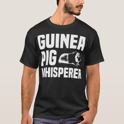 Guinee Pig Fluisteraar Grappig Guinee Pig Liefhebb T-shirt (Voorkant)