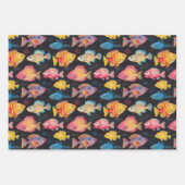 Guinee Pig, Frog & Fish Chalk Tekening Schattigee  Inpakpapier Vel (Voorkant 3)