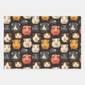 Guinee Pig, Frog & Fish Chalk Tekening Schattigee  Inpakpapier Vel (Voorkant)