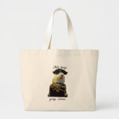 Guinee Pig Funny Pirate Grote Tote Bag (Voorkant)