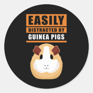 Guinee Pig | Gemakkelijk verstoord door parelhoend Ronde Sticker