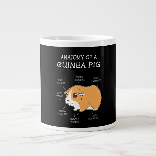 Guinee Pig Gift | Anatomie van een cavia Grote Koffiekop (Voorkant)