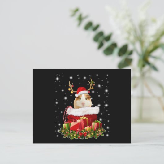 Guinee Pig Gift | Kerst-pastei Briefkaart (Staand voorkant)