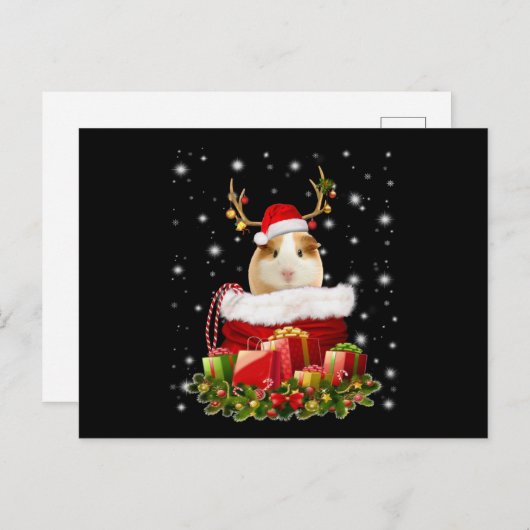 Guinee Pig Gift | Kerst-pastei Briefkaart (Voorkant / Achterkant)
