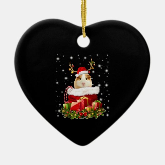 Guinee Pig Gift | Kerst-pastei Keramisch Ornament (Voorkant)