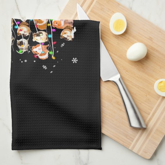 Guinee Pig Gift | Kerst-pastei Theedoek (Quarter Fold)