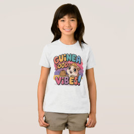 Guinee Pig Goede Vibes Kleurrijke Kunst Tri-Blend Shirt