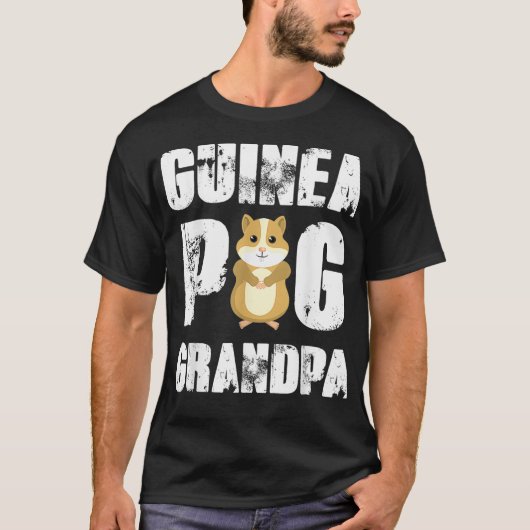 Guinee Pig Grandpa Cute Cavy Pet Dierenvriend Gift T-shirt (Voorkant)