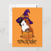 Guinee Pig Halloween Briefkaart (Voorkant / Achterkant)