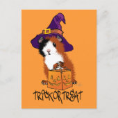 Guinee Pig Halloween Briefkaart (Voorkant)