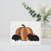 Guinee Pig Halloween Briefkaart (Staand voorkant)