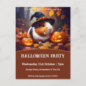 Guinee Pig Halloween Party Uitnodiging Briefkaart (Voorkant)