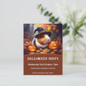 Guinee Pig Halloween Party Uitnodiging Briefkaart (Staand voorkant)