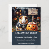 Guinee Pig Halloween Party Uitnodiging Briefkaart (Voorkant / Achterkant)