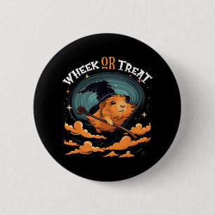 Guinee Pig Halloween Week of Behandel Grappige Cav Ronde Button 5,7 Cm
