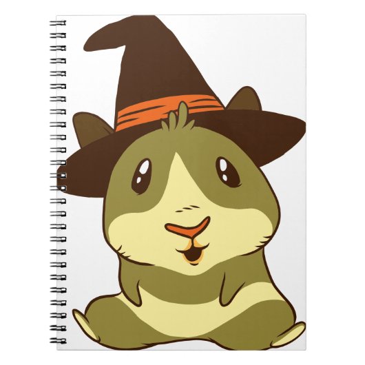 Guinee Pig Halloween Witch Notitieboek (Voorkant)