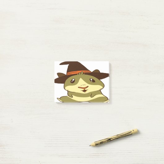 Guinee Pig Halloween Witch Post-it® Notes (Op bureau)