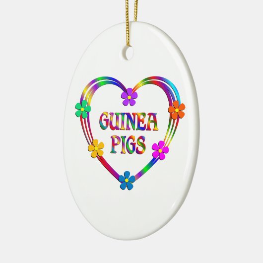 Guinee Pig Heart Keramisch Ornament (Links)