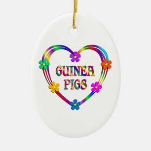 Guinee Pig Heart Keramisch Ornament