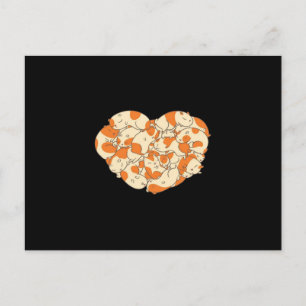 Guinee Pig Heart Love Cute Baby Guinee Pig Briefkaart