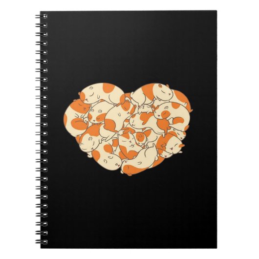 Guinee Pig Heart Love | Cute Baby Guinee Pig Notitieboek (Voorkant)