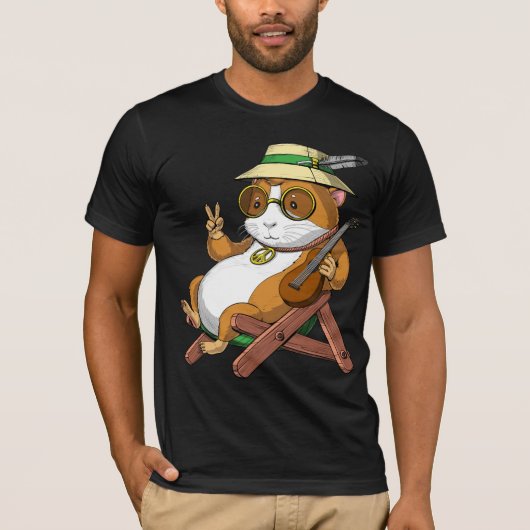 Guinee Pig Hippie T-shirt (Voorkant)