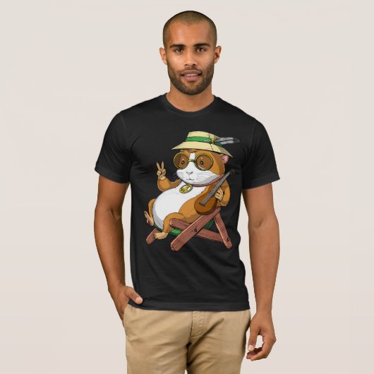 Guinee Pig Hippie T-shirt (Voorkant volledig)