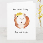 Guinee Pig 'Ik hoop dat je je voelt...' Kaart van (Gele Bloem)