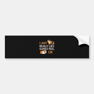 Guinee Pig ik hou echt van Guinee Pigs OK Bumpersticker