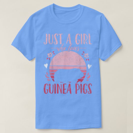 Guinee Pig is gewoon een meisje dat van Guinee Pig T-shirt (Design voorkant)
