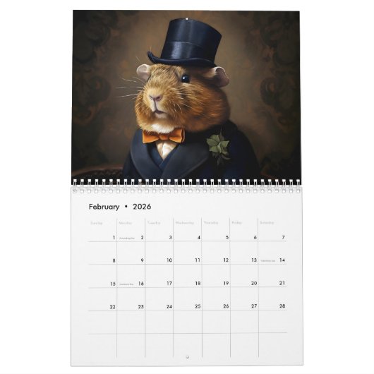 Guinee Pig Kalender (Feb 2026)