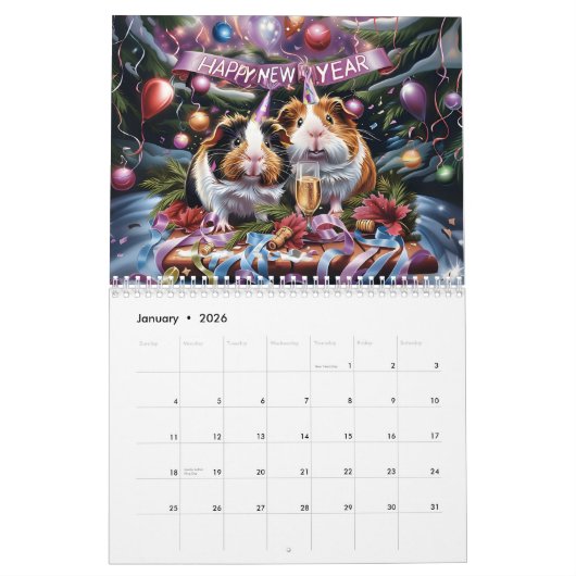 Guinee Pig Kalender (Jan 2026)