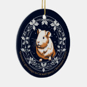 Guinee Pig Kerst Ornament Naam Gepersonaliseerd (Rechts)