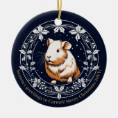 Guinee Pig Kerst Ornament Naam Gepersonaliseerd (Voorkant)